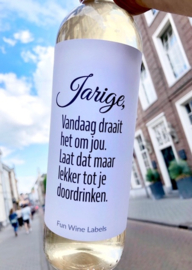 Wijnetiket - Jarige