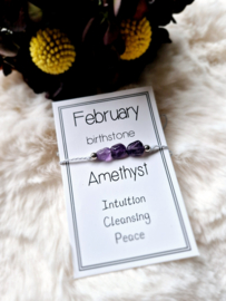 Armband Februari - Birthstone Amethyst