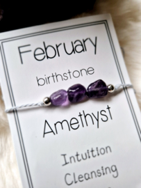 Armband Februari - Birthstone Amethyst