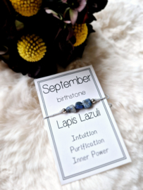 Armband September -  Birthstone Lapis Lazuli