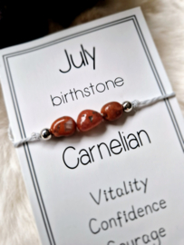 Armband Juli - Birthstone Carnelian