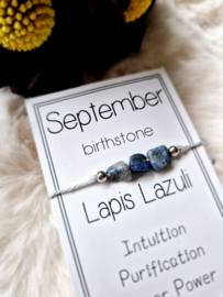Armband September -  Birthstone Lapis Lazuli