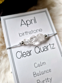 Armband April - Birthstone Clear Quartz
