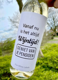 Wijnetiket - Pensioen
