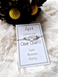 Armband April - Birthstone Clear Quartz