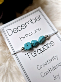 Armband December - Turquoise Birthstone