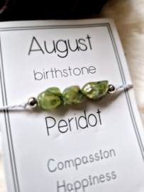 Armband Augustus - Birthstone Peridot