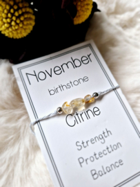 Armband November - Birthstone Citrine