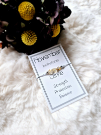 Armband November - Birthstone Citrine