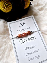 Armband Juli - Birthstone Carnelian