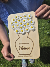 Bloemen in hout