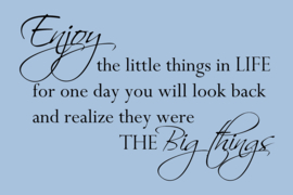 Enjoy the little things op canvas