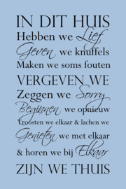 In dit huis op canvas