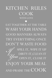 Kitchen rules op canvas