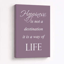 Tekst op canvas donkerpaars