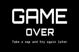 Game Over op canvas