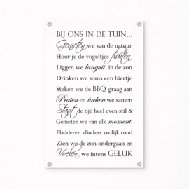Bij ons in de tuin - Tuinposter