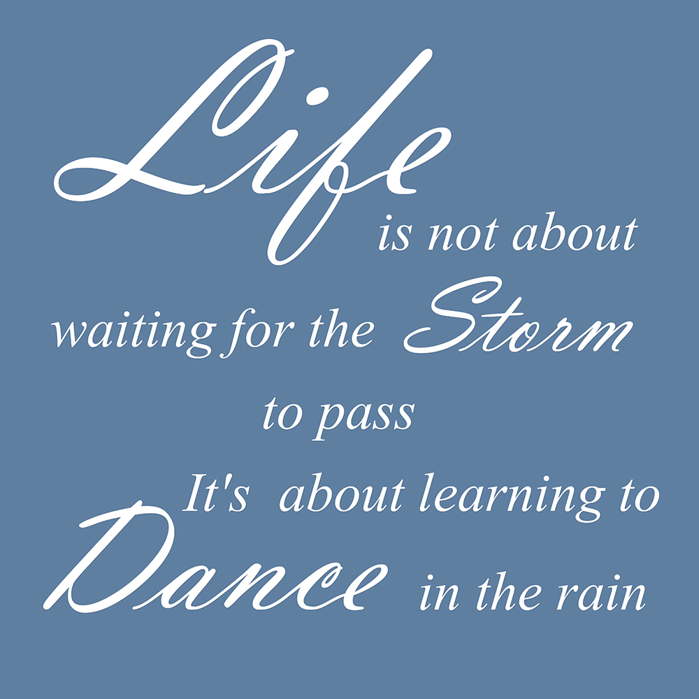 Life is not about op canvas blauw