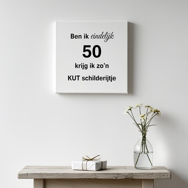 Ben ik eindelijk 50 op canvas