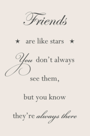 Friends are like stars - Canvas schilderij