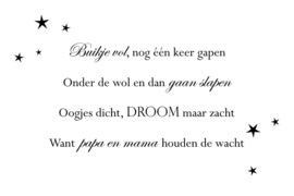 Buikje vol op canvas
