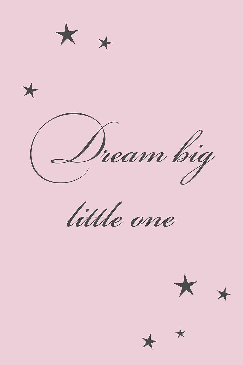 Dream big little one op canvas roze