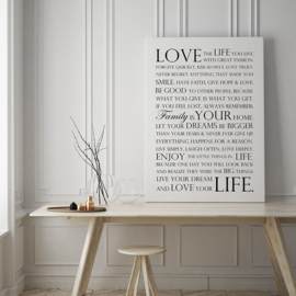 Love your life op canvas
