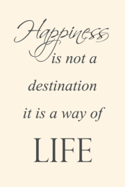 Tekst op canvas crème wit