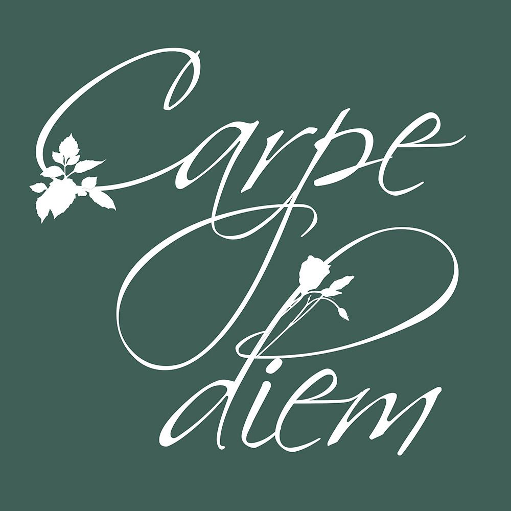 Carpe Diem op canvas groen