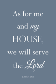 As for me and my house - Canvas schilderij