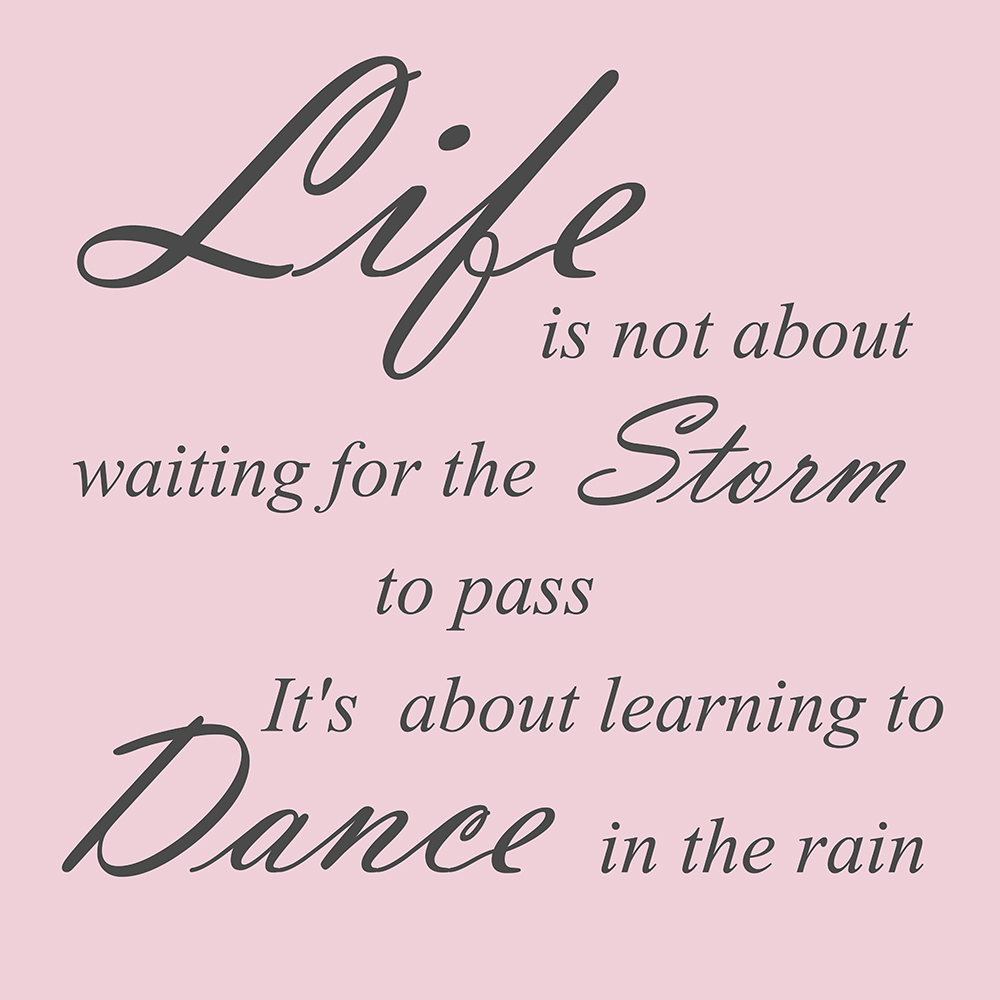Life is not about op canvas roze