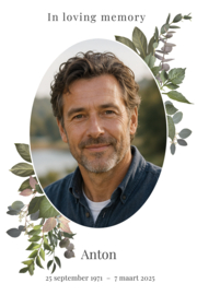 Welkomstbord uitvaart – Botanisch