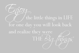 Enjoy the little things op canvas