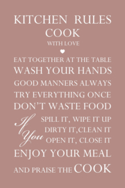 Tekst op canvas oudroze