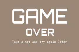 Game Over op canvas