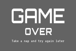 Game Over op canvas