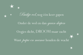 Tekst op canvas groen