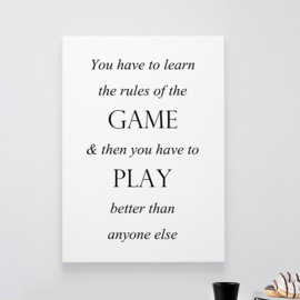 Rules of the game op canvas