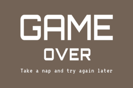Game Over op canvas