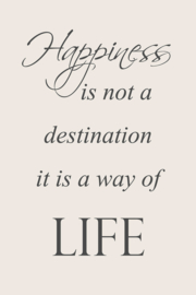 Tekst op canvas ecru