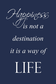 Tekst op canvas nachtblauw