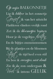 Op mijn balkonnetje - Tuinposter