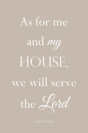 As for me and my house op canvas