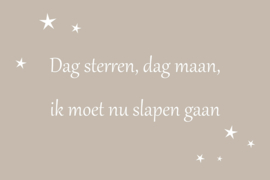 Dag sterren, dag maan op canvas