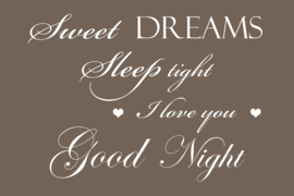 Sweet dreams op canvas