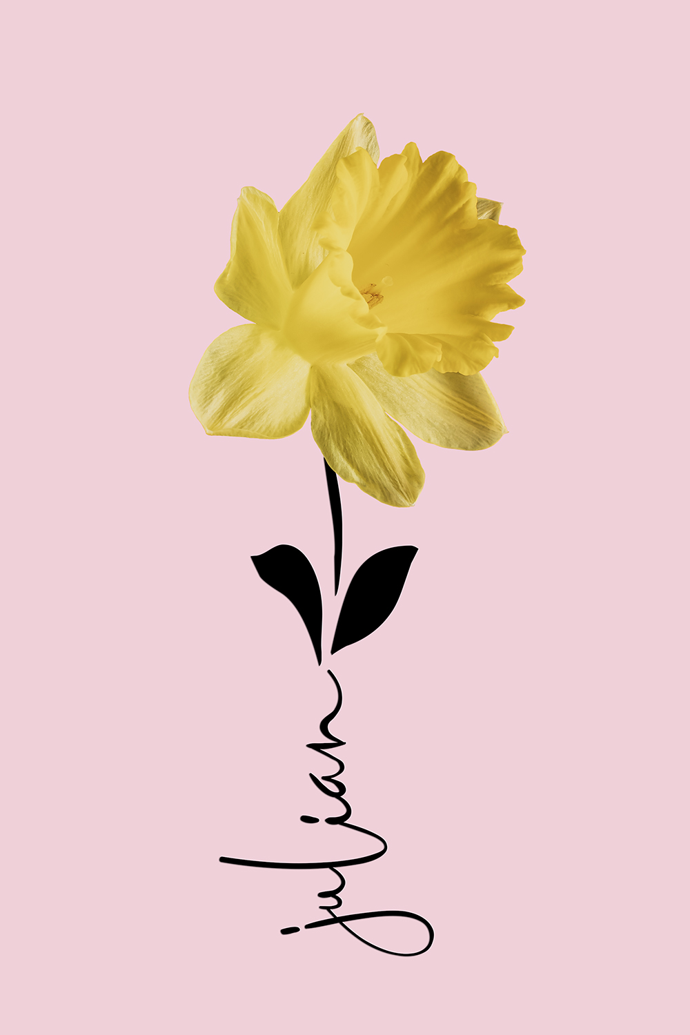 Geboortebloem maart op canvas