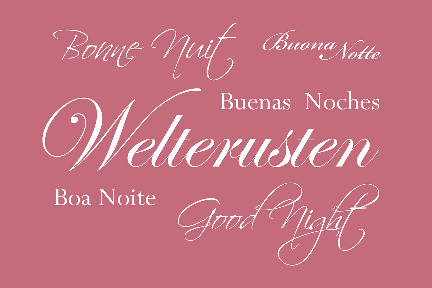 Welterusten op canvas roze