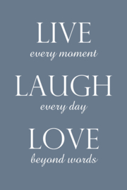 Live laugh love - Canvas schilderij