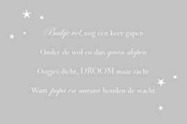 Buikje vol op canvas
