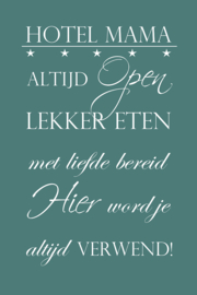 Hotel Mama op canvas groen